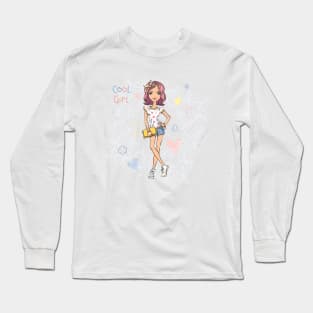 Cute beautiful girl Long Sleeve T-Shirt